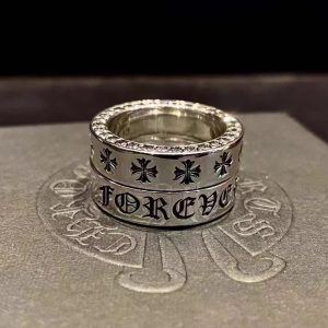Chrome Hearts FOREVER Ring （6mm）Inlaid Diamond Edition
