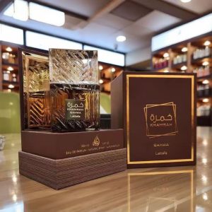 Lattafa Khamrah QAHWA, an imported luxury consumer product from Dubai, features an oriental unisex fruity and woody fragrance with long-lasting scent.