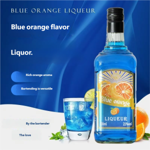Blue Orange Flavor Liqueur 700ml, a liqueur cocktail base, syrup, authentic domestic foreign wine, and baking wine